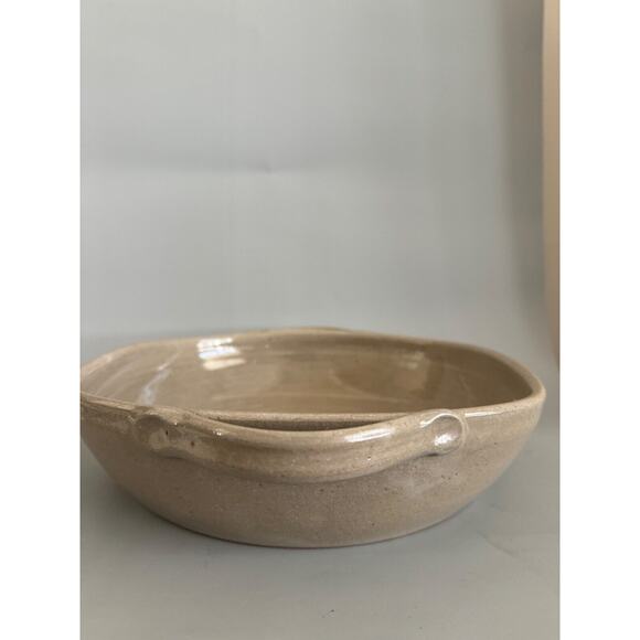 Vintage Jugtown Ware Pottery Serving Dish with Handles Floral 11x10.5 - Picture 4 of 7